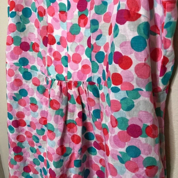 Joules Linen Blend Dress with Circles Size 10 - Picture 3 of 7